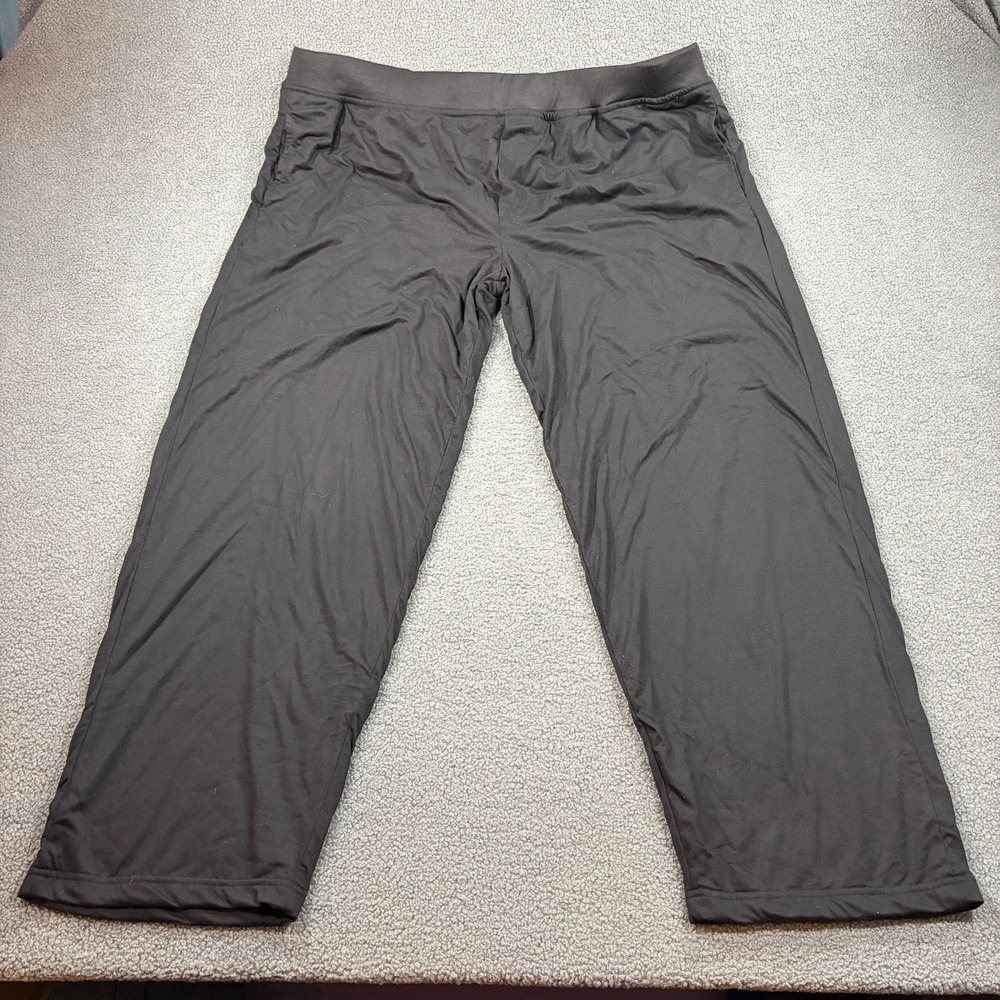 DudeRobe Lounge Pants Mens 2X/3X Black Jersey Terry Lined Pajama Bottoms 8059